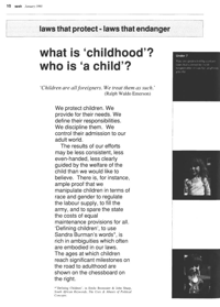 Laws that protect - laws that endanger: What is childhood? - Who is a child?