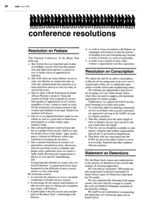 Conference resolutions