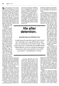 Life after detention