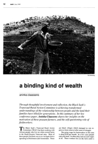 A binding kind of wealth