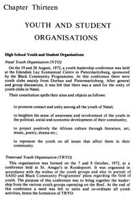 Chapter thirteen: Youth and student organisations
