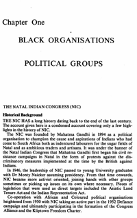 Chapter one: Black organisations - Political groups