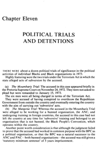 Chapter eleven: Political trials and detentions