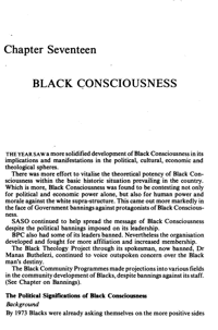 Chapter seventeen: Black Consciousness