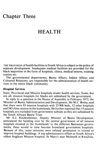 Chapter three: Health