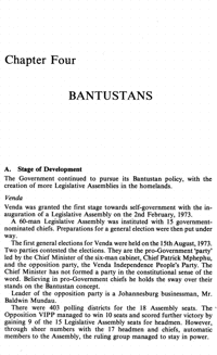 Chapter four: Bantustans