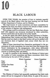 Chapter ten: Black labour