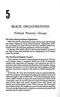 Chapter five: Black organisations - political pressure groups