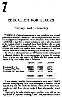 Chapter seven: Education for Blacks - primary and secondary
