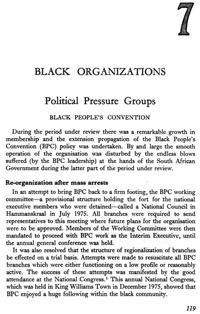 Chapter seven: Black Organizations - Political Pressure Groups