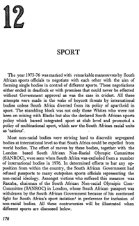 Chapter twelve: Sport