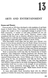 Chapter thirteen: Arts and entertainment