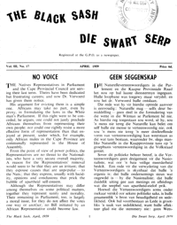 The Black Sash/Die Swart Serp Volume 3 Number 17 April 1959