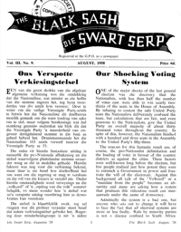 The Black Sash/Die Swart Serp Volume 3 Number 9 August 1958
