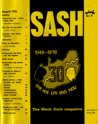 Sash Volume 20 Number 2 August 1978