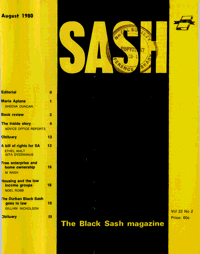 Sash Volume 22 Number 2 August 1980