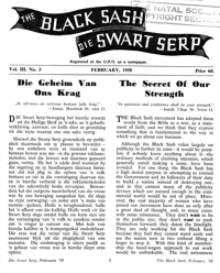 The Black Sash/Die Swart Serp Volume 2 Number 12 February 1958