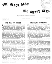 The Black Sash/Die Swart Serp Volume 3 Number 15 February 1959