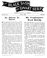 The Black Sash/Die Swart Serp Volume 2 Number 6 July 1957