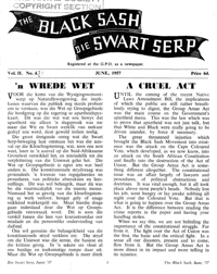 The Black Sash/Die Swart Serp Volume 2 Number 5 June 1957