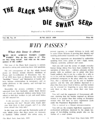 The Black Sash/Die Swart Serp Volume 3 Number 19 June/July 1959