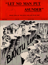 The Black Sash/Die Swart Serp Volume 8 Numbers 1/2 June 1964