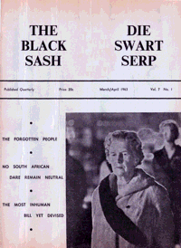 The Black Sash/Die Swart Serp Volume 7 Number 1 March 1963