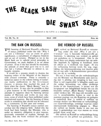 The Black Sash/Die Swart Serp Volume 3 Number 18 May 1959