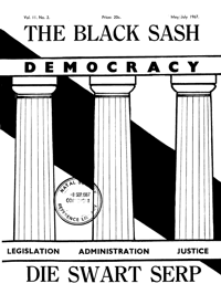 The Black Sash/Die Swart Serp Volume 11 Number 2 May 1967