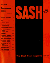 Sash Volume 21 Number 1 May 1979