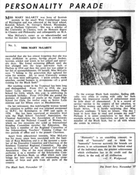 Personality parade: Miss Mary McLarty