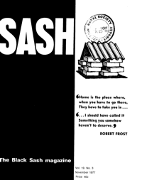 Sash Volume 19 Number 3 November 1977