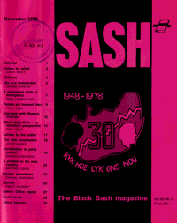Sash Volume 20 Number 3 November 1978