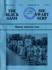 The Black Sash/Die Swart Serp Volume 7 Number 3 October 1963