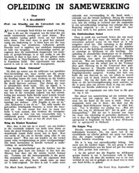 Opleiding in samewerking (article written in Afrikaans)
