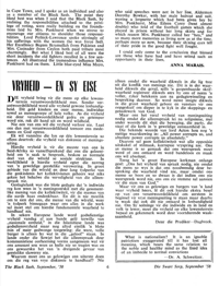 Vryheid - en sy eise (Article written in Afrikaans)