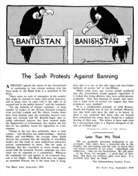 The Sash protests against banning