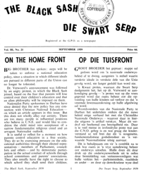 The Black Sash September 1959 Volume 3 No 21