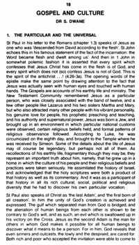 Gospel and culture