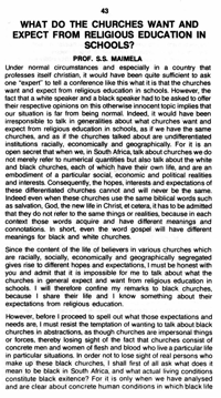 What do churches want and expect from religious education in schools?