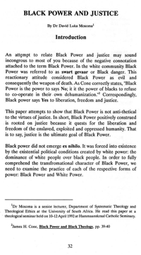 Black power and justice