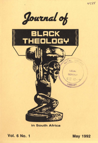 Journal of Black Theology in South Africa Volume 4 Number 1 May 1990
