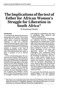 The implications of the text of Esther for Af