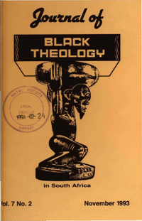 Journal of Black Theology in South Africa Volume 7 Number 2 November 1993