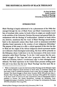 The historical roots of Black theology