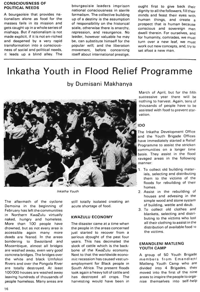 Inkatha youth in flood relief programme