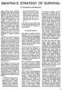 Inkathas strategy of survival : a comparativ