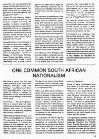One common South African nationalism