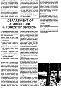 Department of Agriculture and Forestry Division