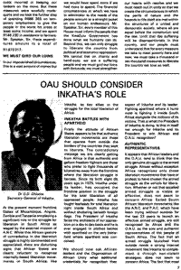 OAU should consider Inkathas role